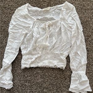 Free Kisses White Peasant Blouse